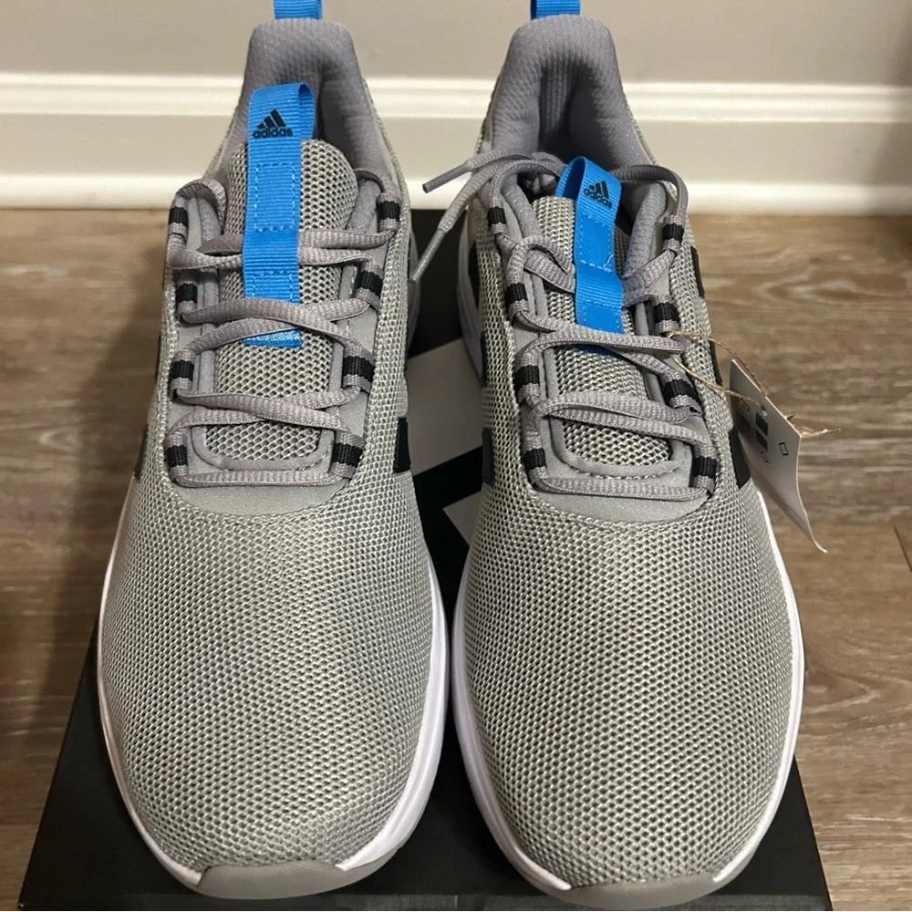 New adidas Mens Racer TR23, Solid Grey/Carbon/Blue Burst size 9